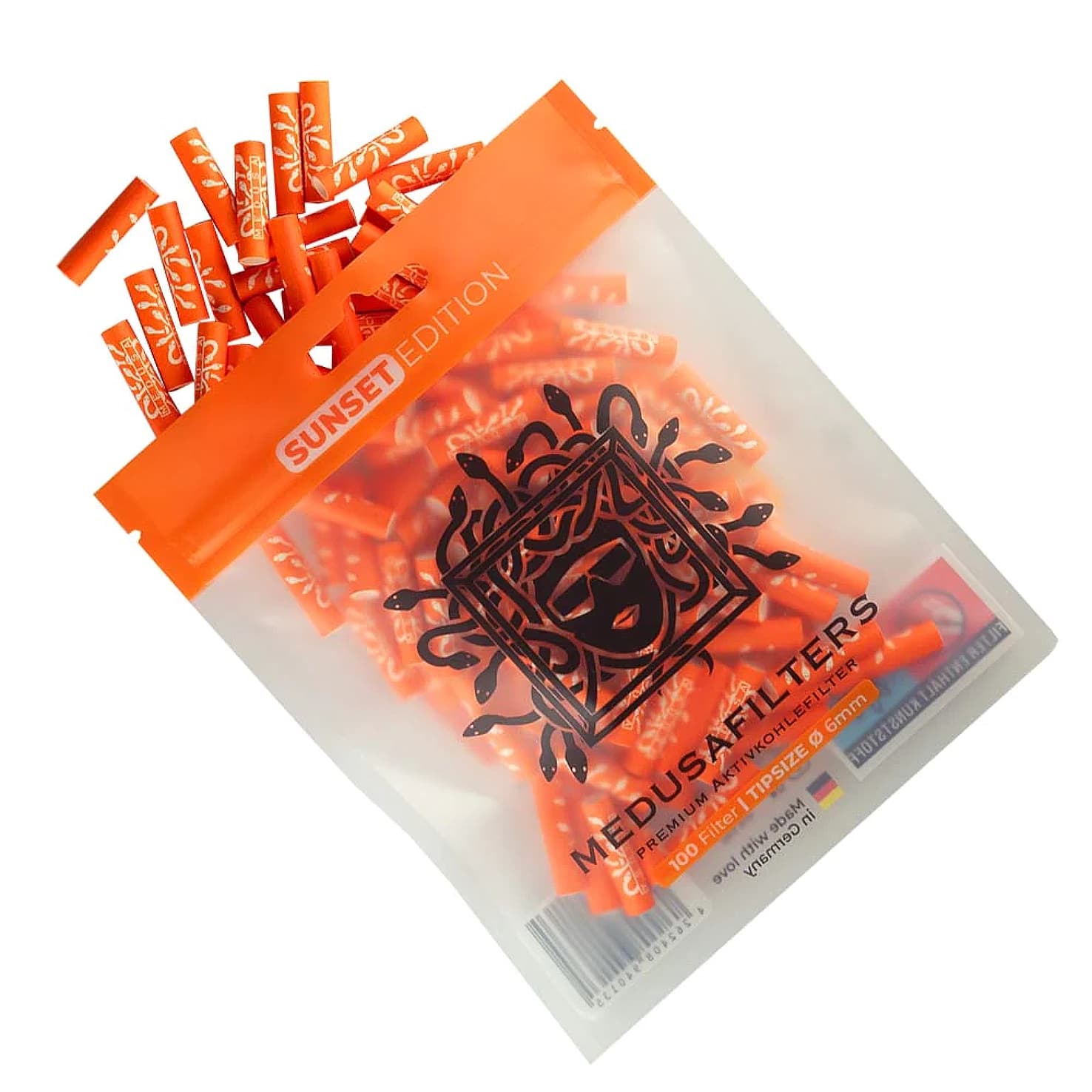 Medusafilters Aktivkohlefilter Sunset – 100er Packung