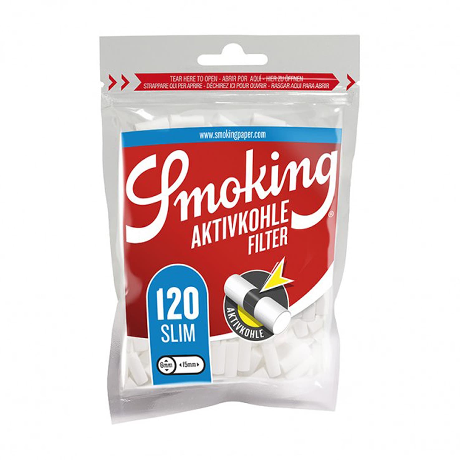 Smoking Filter Slim Classic – Aktivkohle