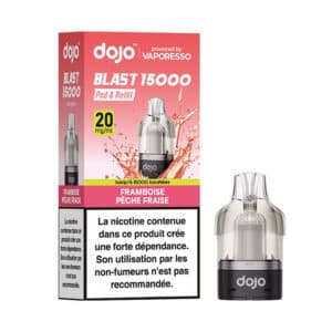 Puff Dojo Blast 15K Raspberry Peach Strawberry Refilled Pod